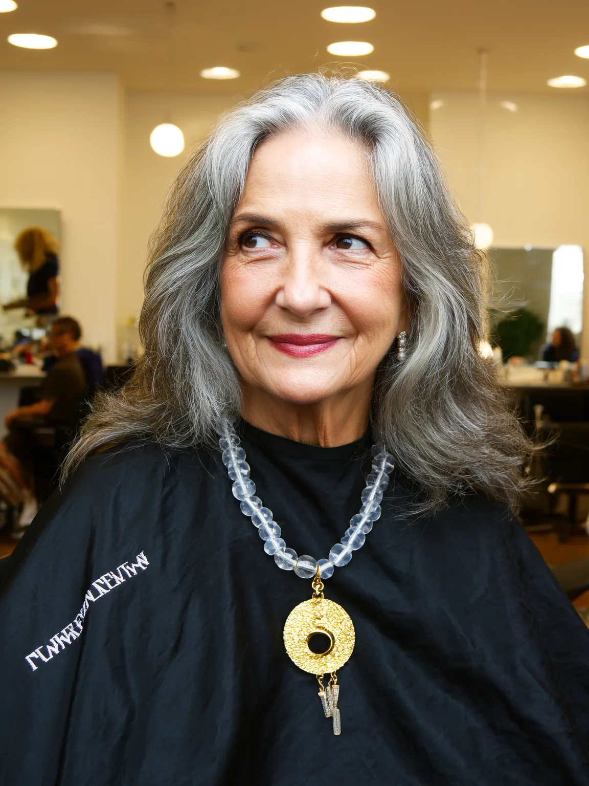 Voluminous Long Silver Frost Wavy Layers